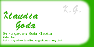 klaudia goda business card